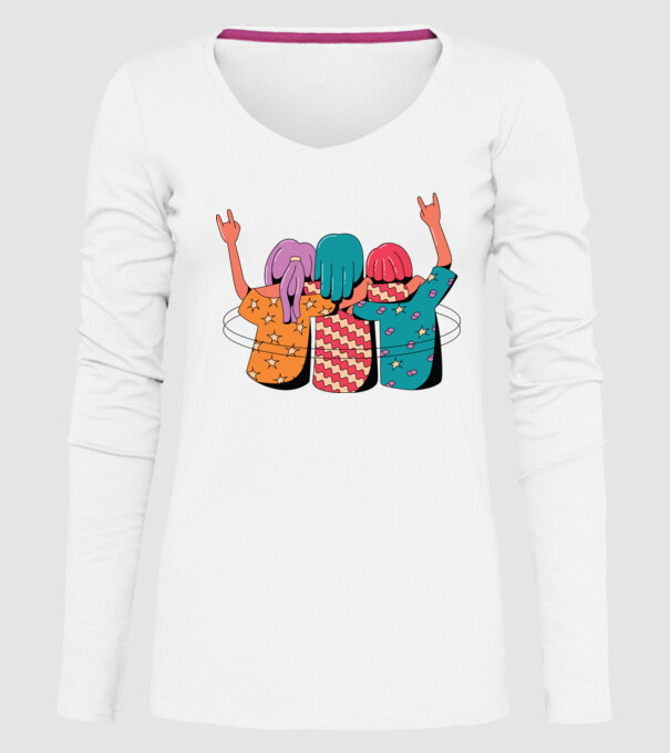 Cele mai bune prietene model alb pe tricou