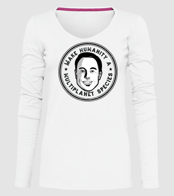 Make humanity a Multiplanet species Elon Musk model alb pe tricou