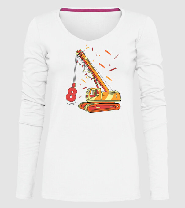 Prindere 8th Birthday model alb pe tricou