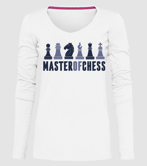 Master of Chess model alb pe tricou