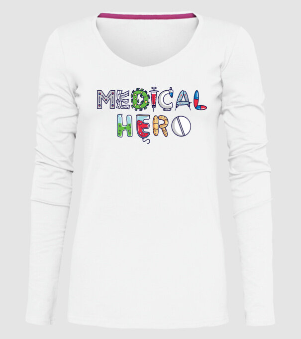 Medical Hero - Eroi de zi cu zi model alb pe tricou