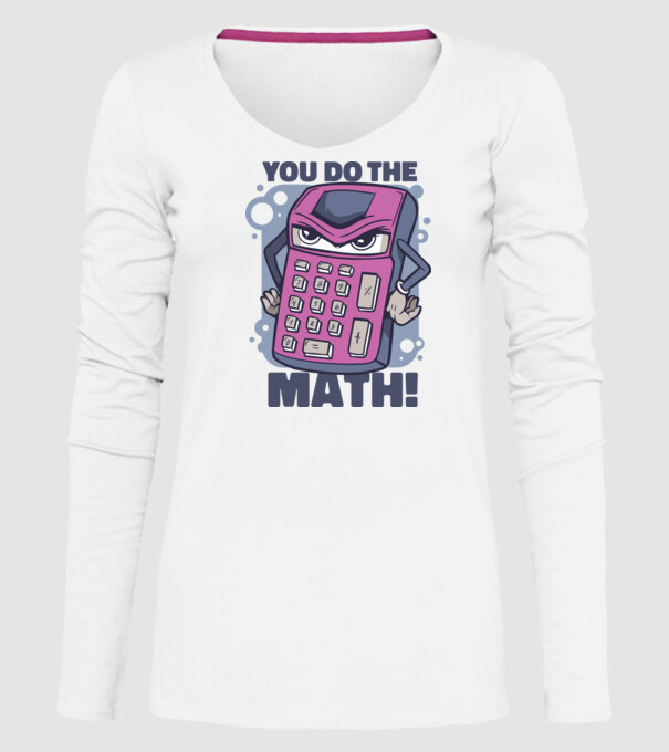 Calculator Furios model alb pe tricou