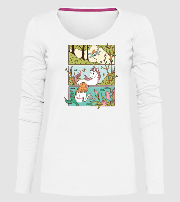 Lumea poveștilor model alb pe tricou