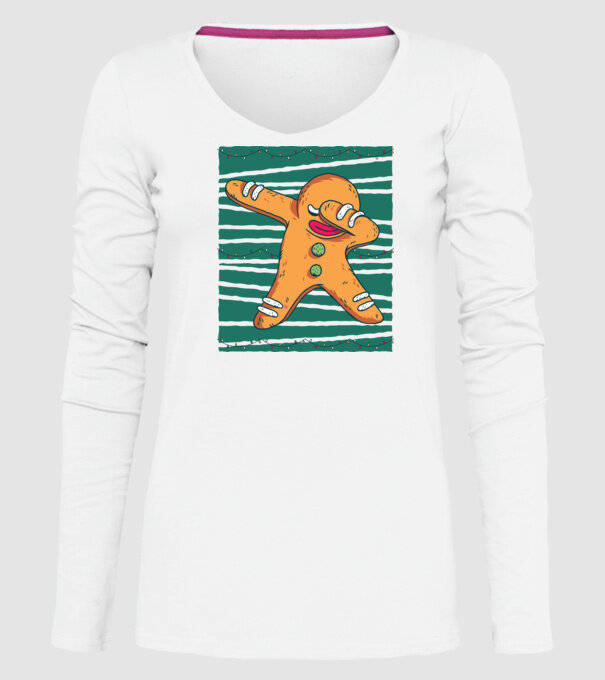 Turtă dulce DAB Crăciun model alb pe tricou