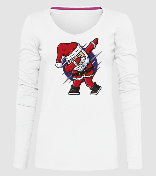 Moș Crăciun DAB model alb pe tricou