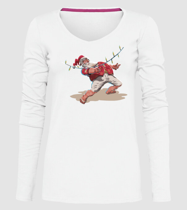 Limbo Moș Crăciun model alb pe tricou