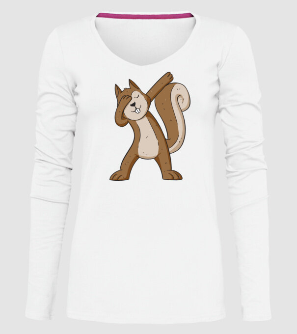 Veverița DAB model alb pe tricou