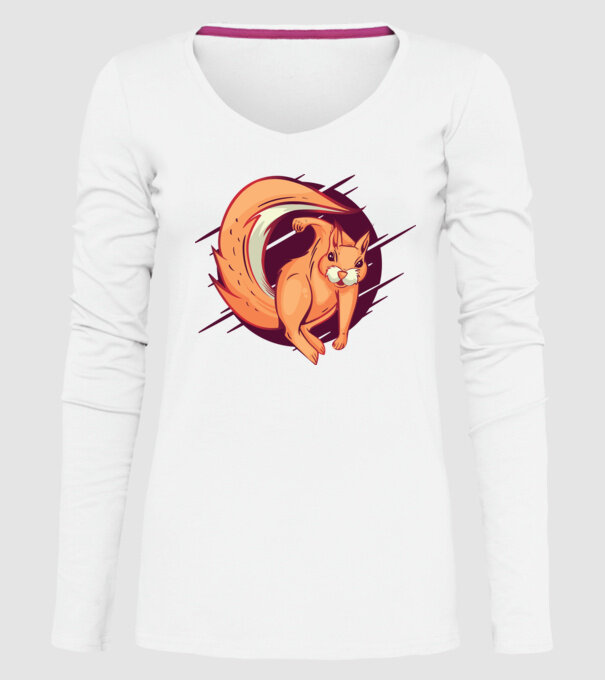 Supererou veveriță model alb pe tricou