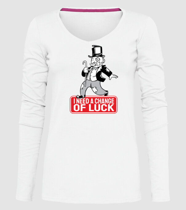 Monopoly - Am nevoie de puțin noroc model alb pe tricou