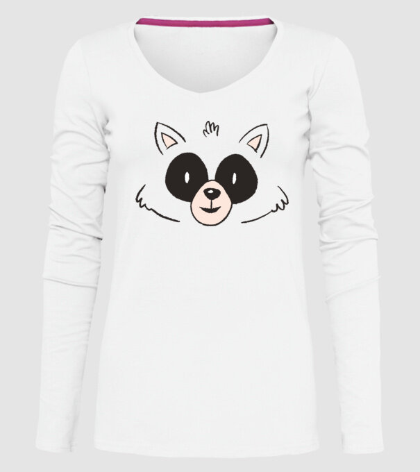 Cap Raton model alb pe tricou