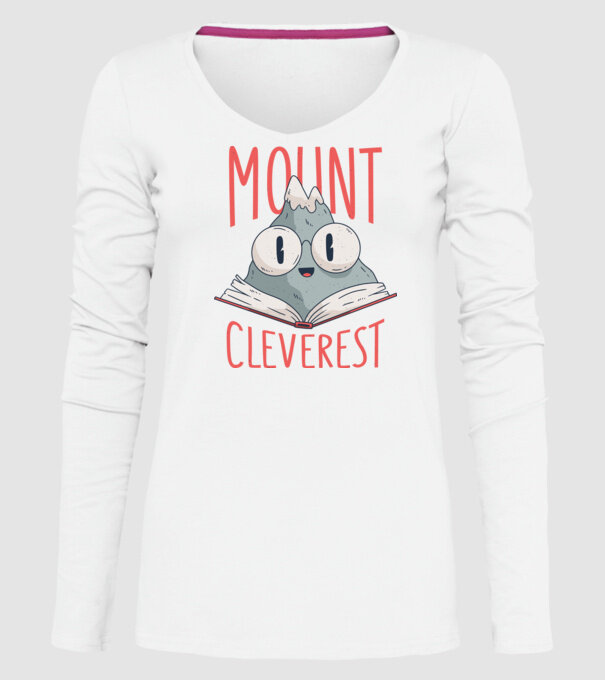 Tricou Mount Cleverest model alb pe tricou
