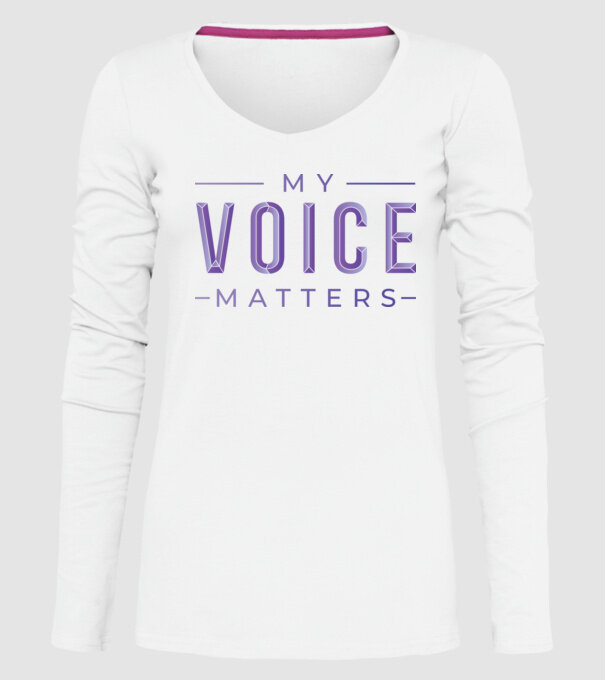 My Voice Matters de Ziua Femeii model alb pe tricou