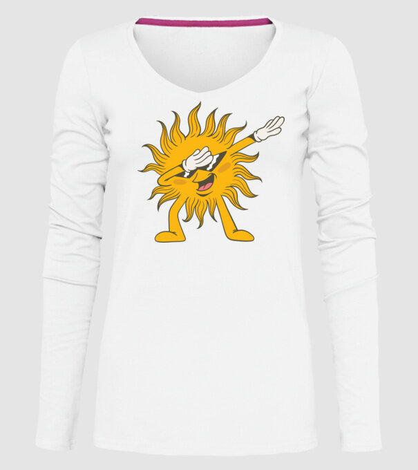 Soare DAB model alb pe tricou
