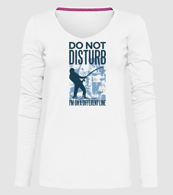 Nu mă deranja, sunt pe altă linie Pescar model alb pe tricou