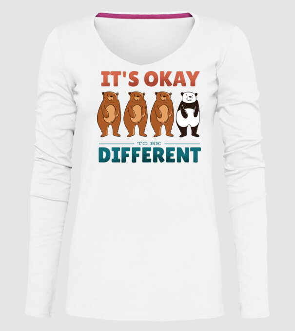 E în regulă să fii diferit model alb pe tricou