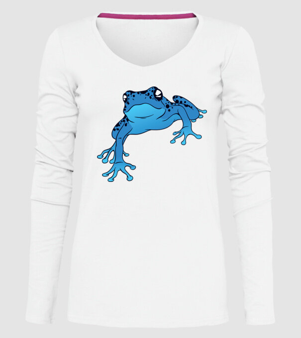 Broască otrăvitoare model alb pe tricou