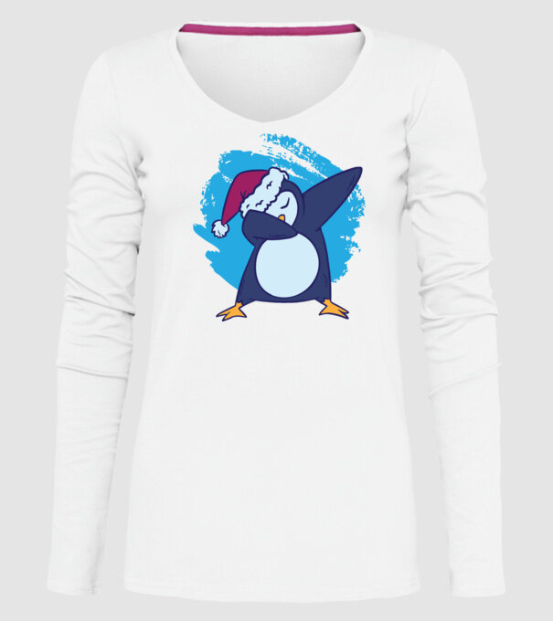 Pinguin DAB model alb pe tricou