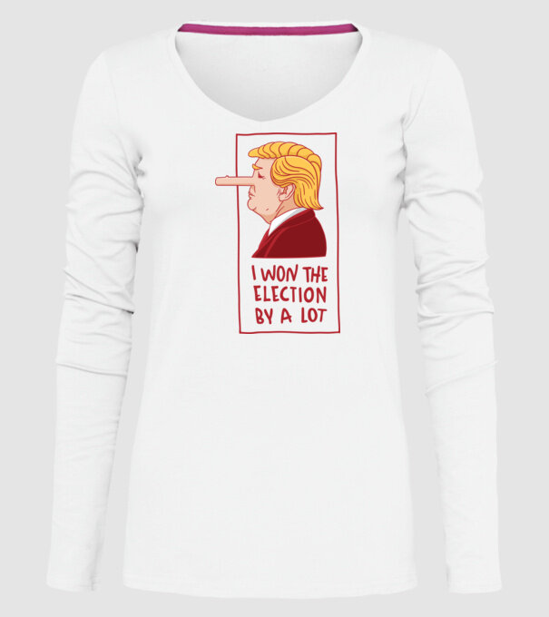 Pinocchio Trump model alb pe tricou