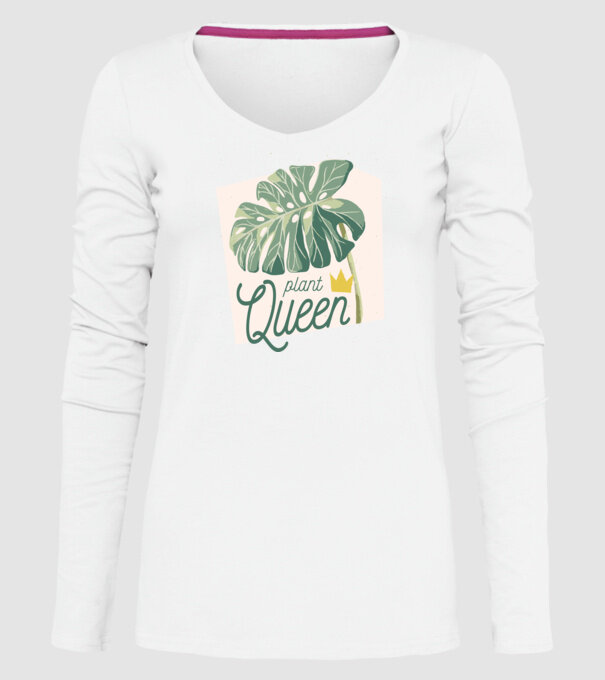 Plant Queen model alb pe tricou