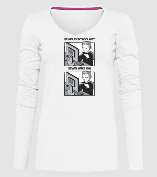 Programator Meme model alb pe tricou