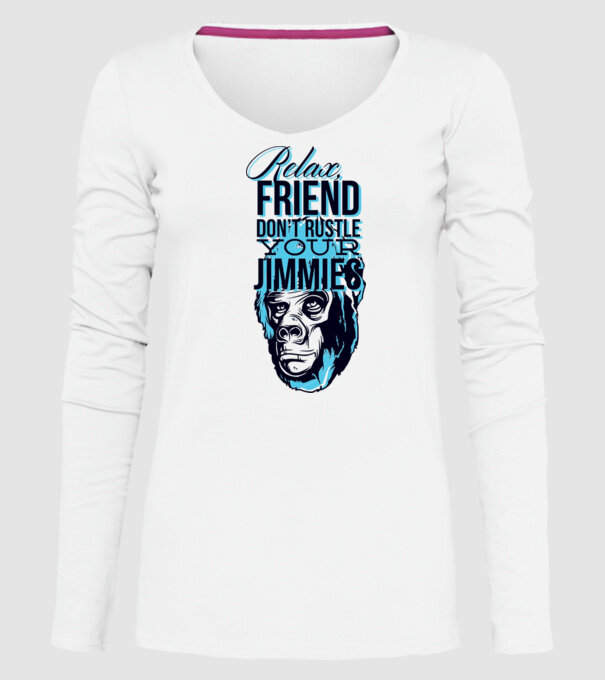 Relax Friend model alb pe tricou