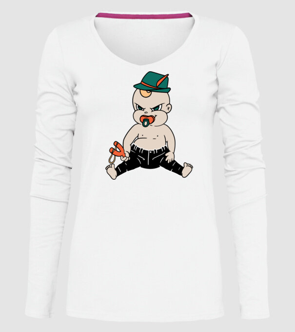 Bebe neastâmpărat model alb pe tricou