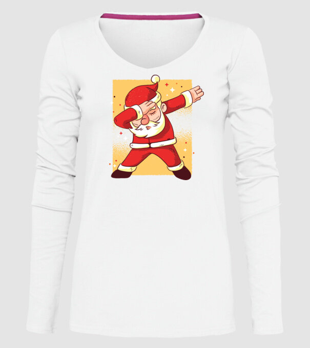 Santa DAB Moș Crăciun model alb pe tricou