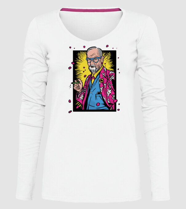 Sigmund Freud Filozof model alb pe tricou