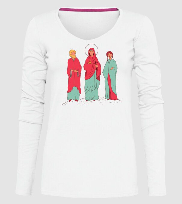 Sfinți model alb pe tricou