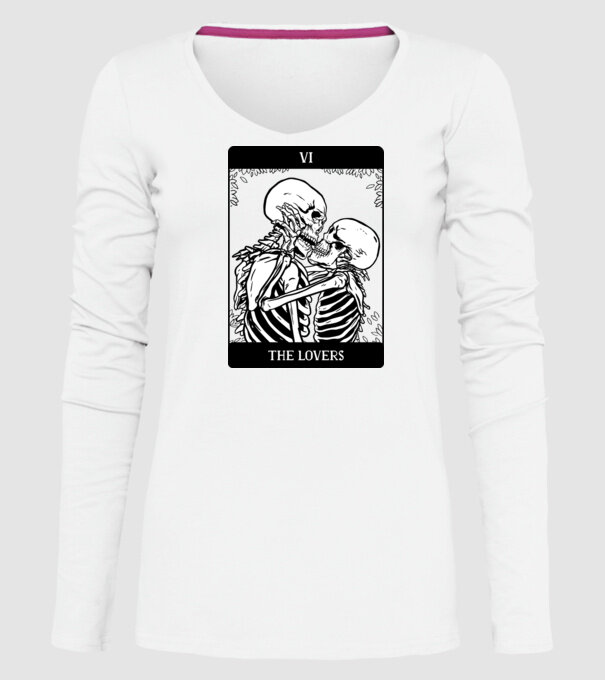 Schelete îndrăgostite model alb pe tricou