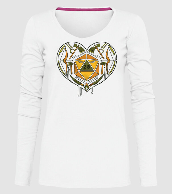 Joc de rol Dragoste model alb pe tricou