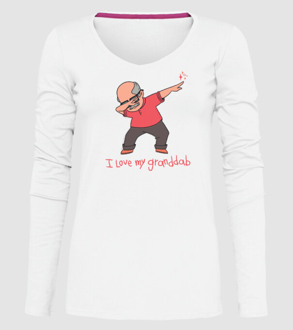 Îl iubesc pe bunicul meu model alb pe tricou