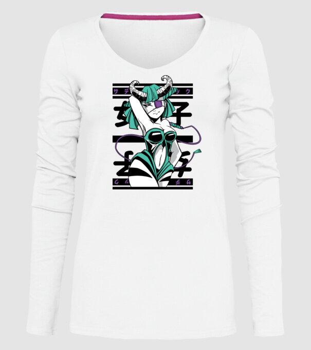 Fată sexy Anime model alb pe tricou