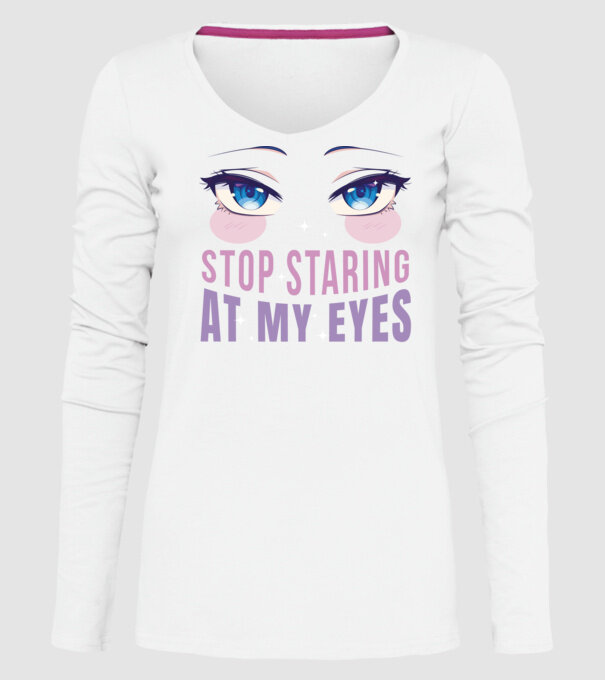 Ochi sexy Anime model alb pe tricou