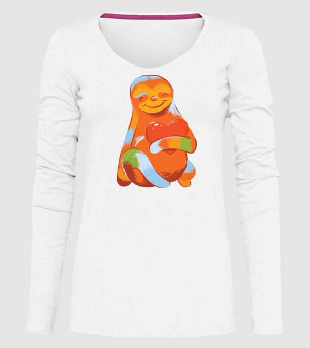 Leneș colorat model alb pe tricou