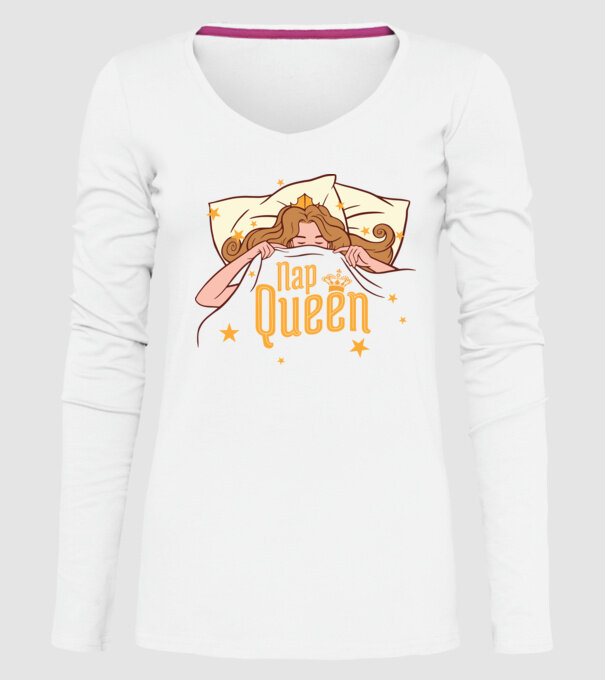 Regina somnului model alb pe tricou