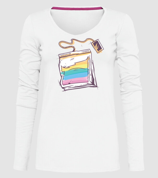 Filtru de ceai model alb pe tricou