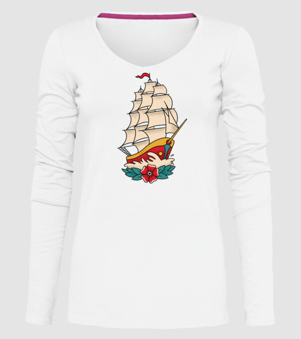 Vapor Tatuaj model alb pe tricou