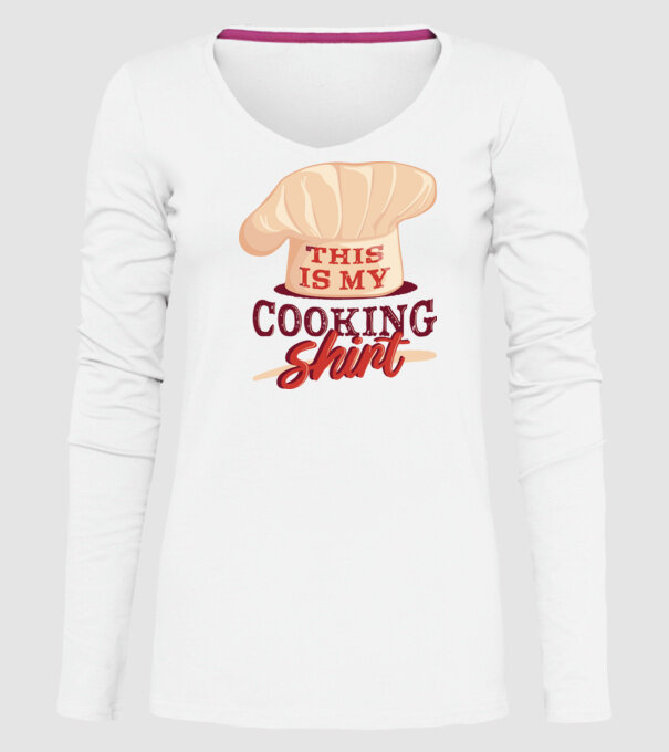 This is my Cooking Shirt model alb pe tricou