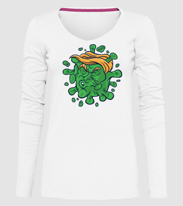 Covid Trump model alb pe tricou