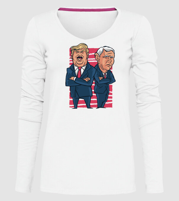 Trump Pence USA model alb pe tricou
