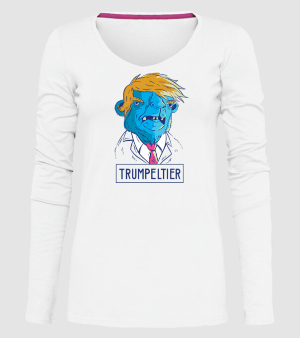Trumpeltier monstru Trump model alb pe tricou
