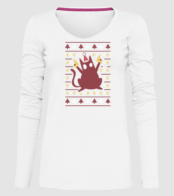 Pulover urât Pew Pew Pew Madafakas model alb pe tricou