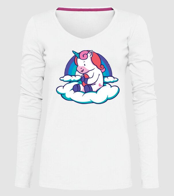 Unicorn Baby model alb pe tricou