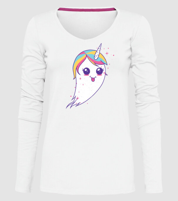 Unicorn Fantoma model alb pe tricou