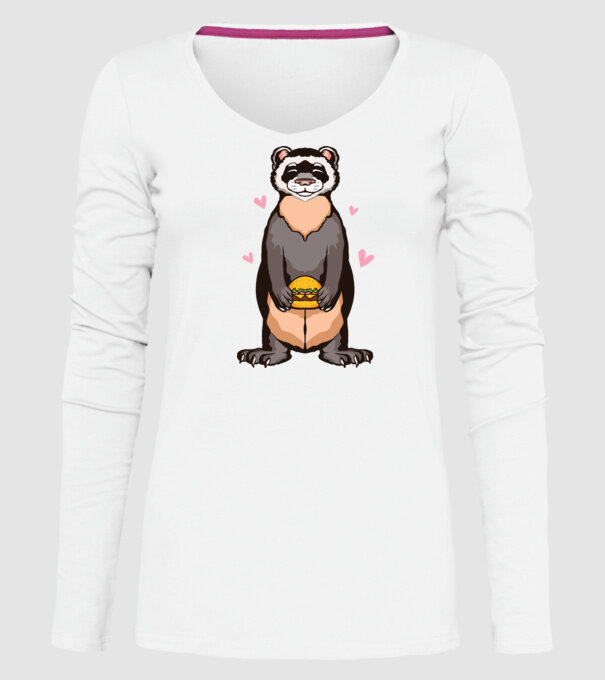 Dihor vânător model alb pe tricou