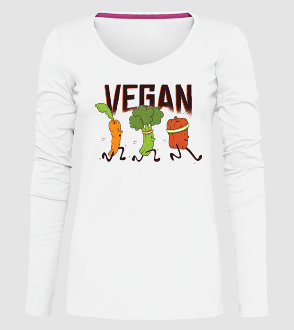 Legume vegan model alb pe tricou