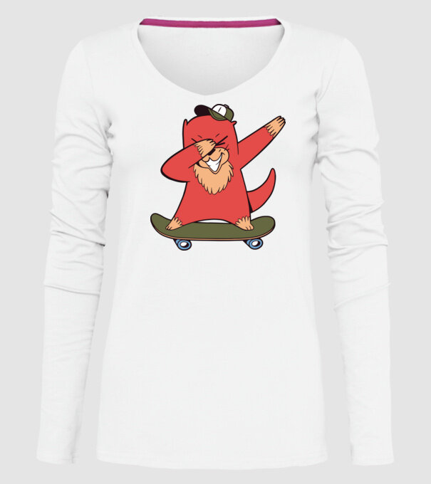 Vidră DAB model alb pe tricou