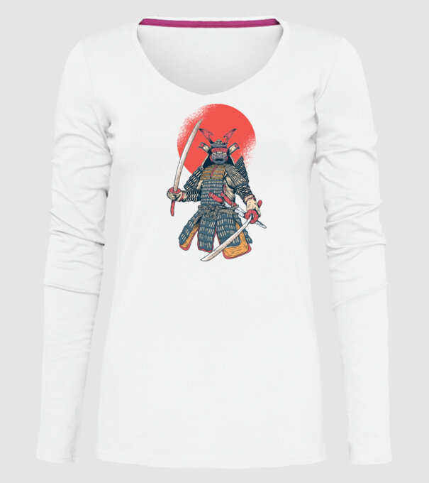 Vintage Samurai tricou arte marțiale orientale model alb pe tricou