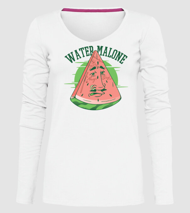 Water Malone model alb pe tricou